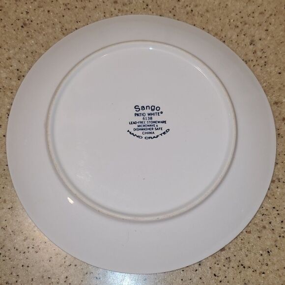 Sango Patio White Stoneware Dinner Plate - Picture 5 of 6